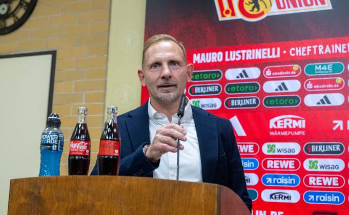Fußball, Herren, Saison 2026 2027, 1. Bundesliga (5. Spieltag), 1. FC Union Berlin - SV 07 Elversberg, Trainer Mauro Lustrinelli (1. FC Union Berlin), 10.10.2026, Copyright: xMatthiasxKochx