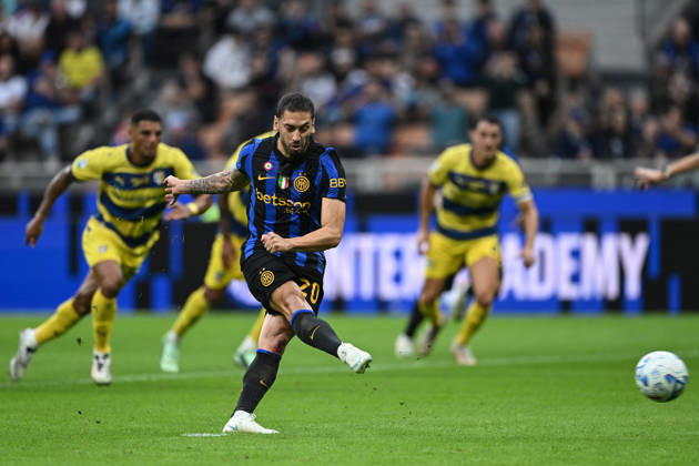 Db Milano 10 10 2026 - campionato di calcio serie A Inter-Parma foto Daniele Buffa Image nella foto: gol Hakan Calhanoglu 