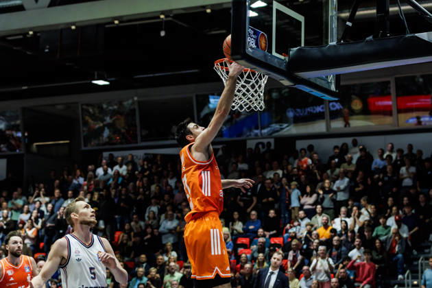 10.10.2026, GER, BBL, easyCredit Basketball Bundesliga, Chemnitz, Niners Chemnitz - FC Bayern München Basketball Mateo Å eriÄ‡ (Niners Chemnitz, 21) Chemnitz Messe Chemnitz Sachsen Deutschland
