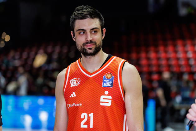 10.10.2026, GER, BBL, easyCredit Basketball Bundesliga, Chemnitz, Niners Chemnitz - FC Bayern München Basketball Mateo Å eriÄ‡ (Niners Chemnitz, 21) Chemnitz Messe Chemnitz Sachsen Deutschland
