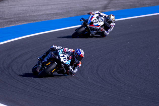 October 10, 2026, Cascais, Lisboa, Portugal: ESTORIL, PORTUGAL - OCTOBER 10: Loris Baz of France and MGM Optical Express Racing during Race 1 during day two of the World Superbikes Estoril Round at Circuito Estoril on October 10, 2026 in Estoril, Portugal. Cascais Portugal - ZUMAl192 20261010_zsp_l192_053 Copyright: xMiguelxLemosx