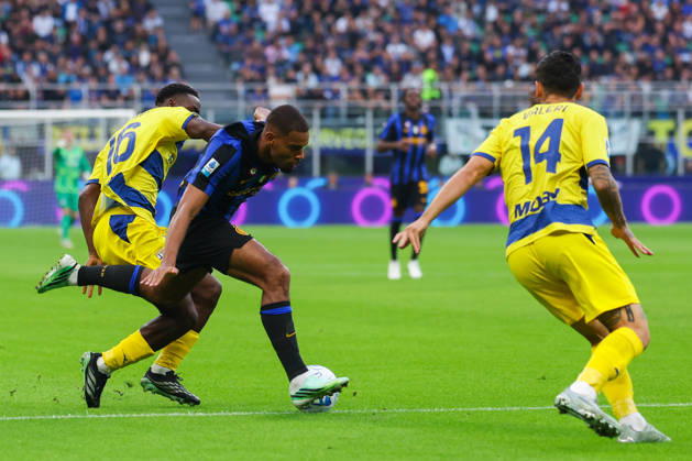 Andy Diouf of FC Internazionale seen in action during Serie A Enilive 2026 27 football match between FC Internazionale and Parma Calcio 1913. Italy Copyright: xBEAUTIFULxSPORTS Carabellix