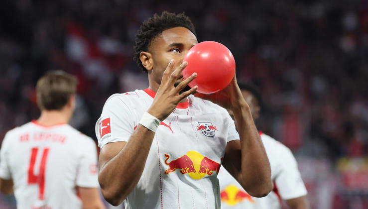 RB Leipzig - Frankfurt Bundesliga Leipzig, 10.10.2026, Red Bull Arena, Fußball, 1.Bundesliga, 5.Spieltag , RB Leipzig vs. SG Eintracht Frankfurt , Im Bild: Tor für RB Leipzig. Christopher Nkunku ( 28, RBL) trifft zum 1:0 und jubelt. , Nur zur redaktionellen Nutzung. Only editorial use. , DFL DFB regulations prohibit any use of photographs as image sequences and or quasi-video. ,