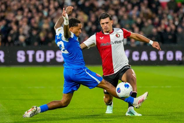 ROTTERDAM , 10-10-2026 , Stadion Feijenoord (De Kuip) , season 2026 2027 , Dutch Eredivisie football , match between Feyenoord and AZ , Picture shows Feyenoord player Javi Lopez Feyenoord - AZ  x208116570x Copyright:
