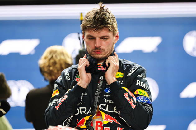 SINGAPORE, SINGAPORE - OCTOBER 10: Max Verstappen of the Netherlands and Oracle Red Bull Racing being after qualifying for F1 Grand Prix race of Singapore at Marina Bay Street Circuit on October 10, 2026 in Singapore, Singapore. (Photo by Qian Jun SPP-Paddocker) Copyright: xQianxJun SPP-Paddockerx Sportspressphoto_SPR251314