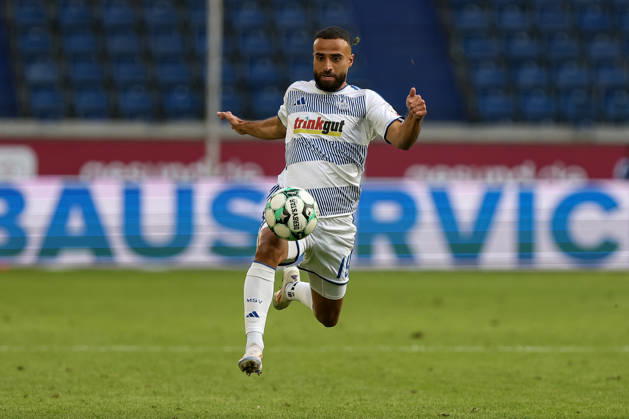 10.10.2026, GER, Fussball, Herren, 3. Liga, Saison 2026 2027, MSV Duisburg - TSG Hoffenheim II Ramien Safi (Duisburg) in Aktion am Ball, Einzelaktion Duisburg schauinsland-reisen-Arena Nordrhein-Westfalen Deutschland Copyright: xAdrianxSchlüterx
