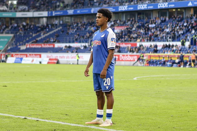 10.10.2026, GER, Fussball, Herren, 3. Liga, Saison 2026 2027, MSV Duisburg - TSG Hoffenheim II Tiago Poller (TSG II) schaut Duisburg schauinsland-reisen-Arena Nordrhein-Westfalen Deutschland Copyright: xAdrianxSchlüterx