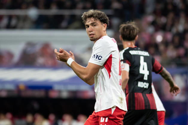 1. Fußball Bundesliga: RB Leipzig - Eintracht Frankfurt; 10.10.2026 Neil El Aynaoui (21, RB Leipzig). LEIPZIG, DEUTSCHLAND - OCTOBER 10: Bundesliga-Spiel RB Leipzig - Eintracht Frankfurt in der Red Bull Arena am 5. Spieltag der 1. Bundesliga am October 10, 2026 in Leipzig, Deutschland. DFL REGULATIONS PROHIBIT ANY USE OF PHOTOGRAPHS AS IMAGE SEQUENCES AND OR QUASI-VIDEO. Copyright: xBEAUTIFULxSPORTS JanxKaeferx