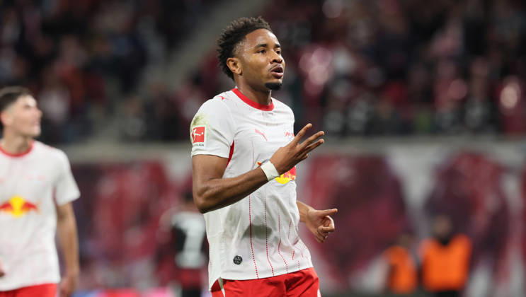 RB Leipzig - Frankfurt Bundesliga Leipzig, 10.10.2026, Red Bull Arena, Fußball, 1.Bundesliga, 5.Spieltag , RB Leipzig vs. SG Eintracht Frankfurt , Im Bild: Tor für RB Leipzig. Christopher Nkunku ( 28, RBL) trifft zum 4:0 und jubelt. , Nur zur redaktionellen Nutzung. Only editorial use. , DFL DFB regulations prohibit any use of photographs as image sequences and or quasi-video. ,