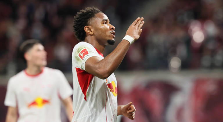 RB Leipzig - Frankfurt Bundesliga Leipzig, 10.10.2026, Red Bull Arena, Fußball, 1.Bundesliga, 5.Spieltag , RB Leipzig vs. SG Eintracht Frankfurt , Im Bild: Tor für RB Leipzig. Christopher Nkunku ( 28, RBL) trifft zum 4:0 und jubelt. , Nur zur redaktionellen Nutzung. Only editorial use. , DFL DFB regulations prohibit any use of photographs as image sequences and or quasi-video. ,