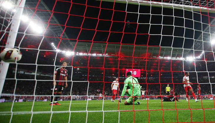RB Leipzig - Frankfurt Bundesliga Leipzig, 10.10.2026, Red Bull Arena, Fußball, 1.Bundesliga, 5.Spieltag , RB Leipzig vs. SG Eintracht Frankfurt , Im Bild: Tor für RB Leipzig. Christopher Nkunku ( 28, RBL) trifft zum 4:0. , Nur zur redaktionellen Nutzung. Only editorial use. , DFL DFB regulations prohibit any use of photographs as image sequences and or quasi-video. ,