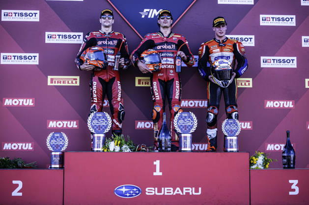 October 10, 2026, Cascais, Lisbon, Portugal: The Podium of the Race 1 of the FIM Superbike World Championship, WM, Weltmeisterschaft at Circuito Estoril on October 10, 2026 in Cascais, Portugal. Cascais Portugal - ZUMAr200 20261010_zsp_r200_070 Copyright: xNunoxReisinhox