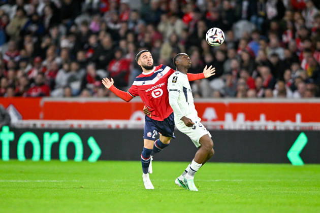 LOSC Lille v Le Havre Athletic Club - Ligue 1 McDonald s 2026 2027 Calvin VERDONK of Lille and Rayan Fofana of Le Havre during Ligue 1 McDonald s match between Lille and Le Havre at Stade Pierre-Mauroy on October 10, 2026 in Lille, France. Lille France  Copyright: xKevinxClementx 776573340