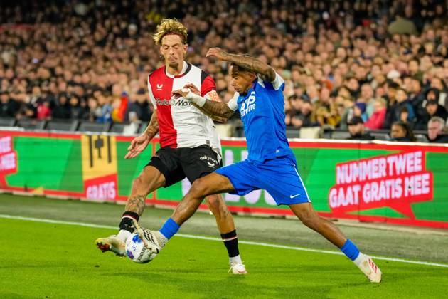ROTTERDAM , 10-10-2026 , Stadion Feijenoord (De Kuip) , season 2026 2027 , Dutch Eredivisie football , match between Feyenoord and AZ , Picture shows Feyenoord player Luciano Valente Feyenoord - AZ  x208119182x Copyright: