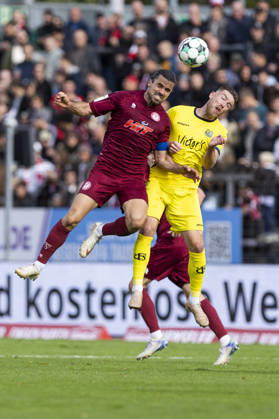 3. Liga, Fortuna Köln - 1. FC Saarbrücken; 10.10.2026 David Haider Al-Azzawe (Fortuna Köln, 15), Christian Kühlwetter (1. FC Saarbrücken, 10). 3. Liga, Fortuna Köln - 1. FC Saarbrücken, 8. Spieltag, am 10.10.2026, Südstadion, Köln. DFB regulations prohibit any use of photographs as image sequences and or quasi-video Copyright: xBEAUTIFULxSPORTS Meuselx