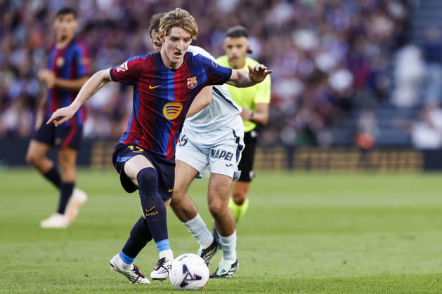 October 10, 2026, Barcelona, Barcelona, Spain: Anthony Gordon of FC Barcelona, Barca in action during the Spanish league, LaLiga EA Sports, football match played between FC Barcelona and Getafe CF at Spotify Camp Nou stadium on October 10, 2026 in Barcelona, Spain. Barcelona Spain - ZUMAa181 20261010_zaa_a181_082 Copyright: xJavierxBorregox