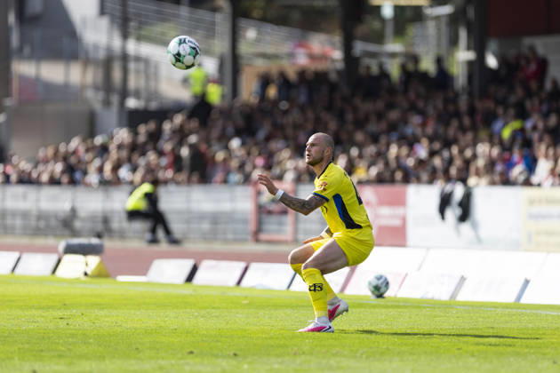 3. Liga, Fortuna Köln - 1. FC Saarbrücken; 10.10.2026 Philip Fahrner (1. FC Saarbrücken, 42). 3. Liga, Fortuna Köln - 1. FC Saarbrücken, 8. Spieltag, am 10.10.2026, Südstadion, Köln. DFB regulations prohibit any use of photographs as image sequences and or quasi-video Copyright: xBEAUTIFULxSPORTS Meuselx