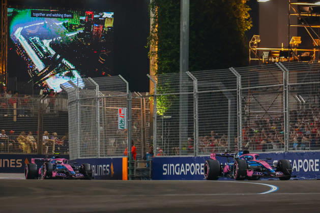 2026 Formula 1 Singapore Grand Prix SINGAPORE - OCTOBER 10: Alpine s drivers Pierre Gasly and Franco Colapinto during the Qualifying Session at the Formula One Grand Prix of Singapore, at the Marina Bay Street Circuit in Singapore, on October 10, 2026. Daniel Ceng Anadolu Singapore Singapore. Editorial use only. Please get in touch for any other usage.  Copyright: x2026xAnadoluxDanielxCengx