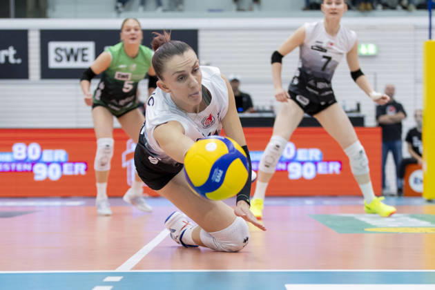DEKRA 1. Bundesliga Frauen: Schwarz-Weiss Erfurt vs. Rote Raben Vilsbiburg; Erfurt; 10.10.2026 Isabel Petra KovaÄiÄ‡ ( 11; Schwarz-Weiss Erfurt) DEKRA 1. Bundesliga Frauen: Schwarz-Weiss Erfurt vs. Rote Raben Vilsbiburg; Riethsporthalle Erfurt; 10.10.2026 Copyright: xBEAUTIFULxSPORTS Duehringx