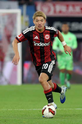 10.10.2026, xtgx, Fussball 1.Bundesliga, RB Leipzig - Eintracht Frankfurt v.l. Ritsu Doan (Eintracht Frankfurt) (DFL DFB REGULATIONS PROHIBIT ANY USE OF PHOTOGRAPHS as IMAGE SEQUENCES and or QUASI-VIDEO) Leipzig