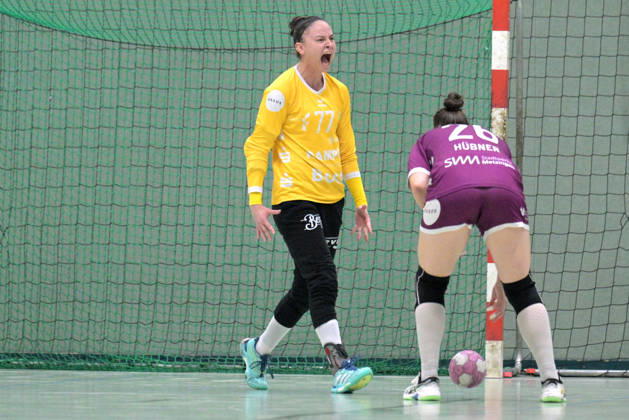 Sara Suba (TusSies Metzingen, 77) im Tor Jubelt nach der Parade TusSies Metzingen vs. SCM Ramnicu Valcea, Handball, EHF, Europa Leauge Qualifikation Rueckspiel, Saison 2026 2027, 10.10.2026 TusSies Metzingen vs. SCM Ramnicu Valcea, Handball, EHF, Europa Leauge Qualifikation Rueckspiel, Saison 2026 2027, 10.10.2026 Metzingen Copyright: xEibner-Pressefotox EP_TBR