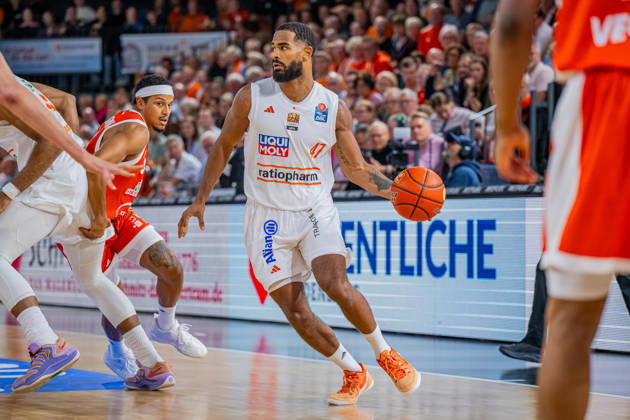 1. Basketball Bundesliga, easyCredit BBL, Saison 2026 2027, Herren, Hauptrunde, 5. Spieltag, 10.10.2026, RASTA Vechta - ratiopharm ulm Marvin Heckel ( 47 - ratiopharm ulm) in Aktion Vechta RASTA Dome Niedersachsen Deutschland