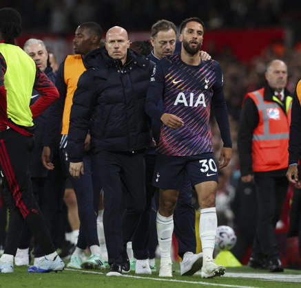 Liverpool v Manchester City, FA Premier League 10.10.26 Liverpool v Manchester City, FA Premier League Bradley Ormesher The Times Rodrigo Bentancur of Tottenham shown red card incident  Copyright: xBradleyxOrmesherx NINTCHDBPICT001114758995