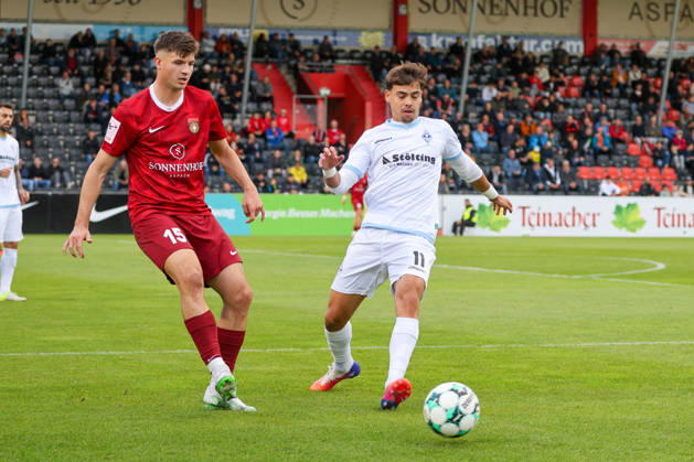 Antonis Aidonis (SG Sonnenhof Großaspach, 15), Masca (SV Waldhof Mannheim, 11) Fussball: 3. Liga, 8. Spieltag, SG Sonnenhof Großaspach vs. SV Waldhof Mannheim am 10.10.2026 in Aspach-Großaspach (WIRmachenDRUCK Arena), Deutschland Aspach-Großaspach WIRmachenDRUCK Arena Deutschland Copyright: xFranzxReindelx
