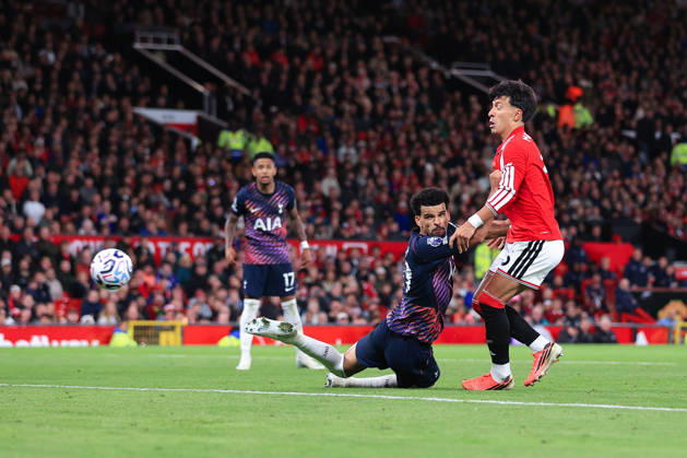 Manchester United, ManU v Tottenham Hotspur 10th October 2026 - Premier League - Manchester United v Tottenham Hotspur - Dominic Solanke of Tottenham Hotspur scores their 1st goal - Photo: Simon Stacpoole Offside. Manchester UK Copyright: xSimonxStacpoolexOffside