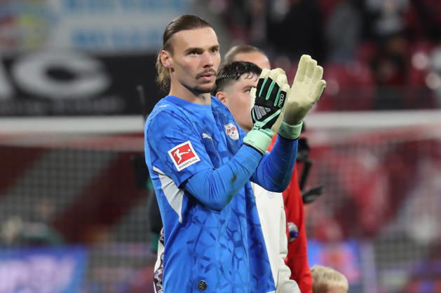10.10.2026, xgox, Fussball 1.Bundesliga, RB Leipzig - Eintracht Frankfurt v.l. Maarten Vandevoordt (RB Leipzig) (DFL DFB REGULATIONS PROHIBIT ANY USE OF PHOTOGRAPHS as IMAGE SEQUENCES and or QUASI-VIDEO) Leipzig