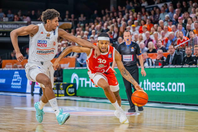1. Basketball Bundesliga, easyCredit BBL, Saison 2026 2027, Herren, Hauptrunde, 5. Spieltag, 10.10.2026, RASTA Vechta - ratiopharm ulm Nelson Weidemann ( 30 - RASTA Vechta) in Aktion Vechta RASTA Dome Niedersachsen Deutschland
