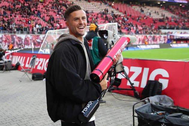 10.10.2026, xtgx, Fussball 1.Bundesliga, RB Leipzig - Eintracht Frankfurt v.l. Christoph Baumgartner (RB Leipzig) (DFL DFB REGULATIONS PROHIBIT ANY USE OF PHOTOGRAPHS as IMAGE SEQUENCES and or QUASI-VIDEO) Leipzig