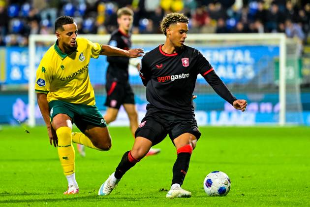 SITTARD , 10-10-2026 , Fortuna Sittard Stadium , season 2025 2026 , Dutch Eredivisie football , match between Fortuna Sittard and FC Twente , picture shows Fortuna Sittard - Twente  x208122937x Copyright: