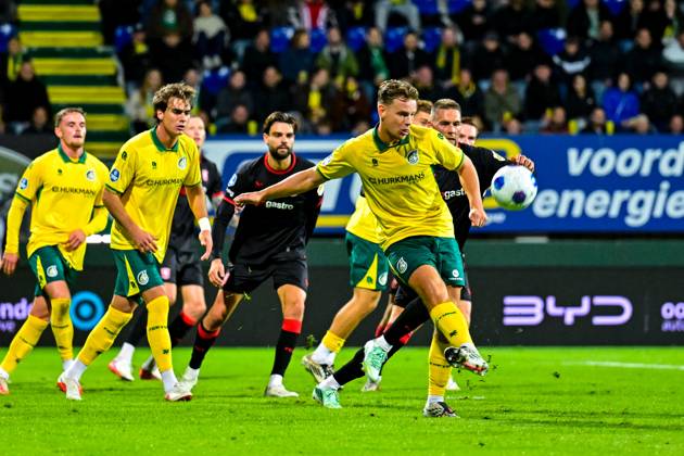 SITTARD , 10-10-2026 , Fortuna Sittard Stadium , season 2025 2026 , Dutch Eredivisie football , match between Fortuna Sittard and FC Twente , picture shows Fortuna Sittard - Twente  x208123229x Copyright: