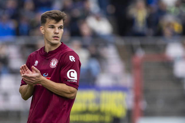 3. Liga, Fortuna Köln - 1. FC Saarbrücken; 10.10.2026 Nico Thier (Fortuna Köln, 7). 3. Liga, Fortuna Köln - 1. FC Saarbrücken, 8. Spieltag, am 10.10.2026, Südstadion, Köln. DFB regulations prohibit any use of photographs as image sequences and or quasi-video Copyright: xBEAUTIFULxSPORTS Meuselx