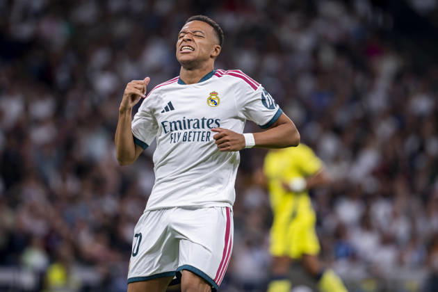 Real Madrid CF v Villarreal CF - LaLiga EA Sports 2026 27 Kylian Mbappe of Real Madrid CF reacts during the LaLiga EA Sports football match between Real Madrid CF and Villarreal CF at Estadio Bernabeu on October 10, 2026 in Madrid, Spain. Madrid Estadio Bernabeu Madrid Spain Copyright: xAlbertoxGardinx AGardin_20261010_Rea_Mad_Vil_0004