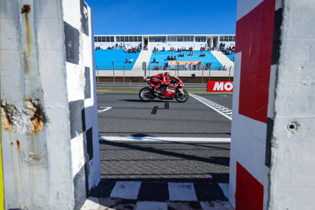 World Superbikes Estoril Round 2026 - Day 2 Nicolo Bulega of Italy rides for the Aruba.it Racing - Ducati WorldSBK Team during the 2026 World Superbike Estoril Round at Circuito do Estoril in Cascais, Portugal, on October 10, 2026. Estoril Lisboa Portugal  Copyright: xMiguelxReisx originalFilename:reis-notitle261010_npe8p.jpg