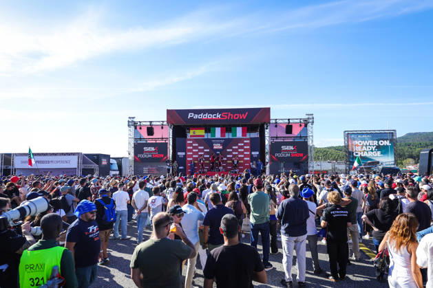 World Superbikes Estoril Round 2026 - Day 2 Generic view of the podium during the 2026 World Superbike Estoril Round at Circuito do Estoril in Cascais, Portugal, on October 10, 2026. Estoril Lisboa Portugal  Copyright: xMiguelxReisx originalFilename:reis-notitle261010_npg1n.jpg