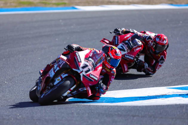 World Superbikes Estoril Round 2026 - Day 2 Nicolo Bulega of Italy rides for the Aruba.it Racing - Ducati WorldSBK Team during the 2026 World Superbike Estoril Round at Circuito do Estoril in Cascais, Portugal, on October 10, 2026. Estoril Lisboa Portugal  Copyright: xMiguelxReisx originalFilename:reis-notitle261010_npPYg.jpg