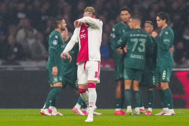 AMSTERDAM , 10-10-2026 , JohanCruyff Arena , season 2026 2027 , Dutch Eredivisie football , Match between Ajax and NEC Nijmegen , picture shows Ajax player Julian Brandt looks dejected Ajax - NEC  x208125307x Copyright: