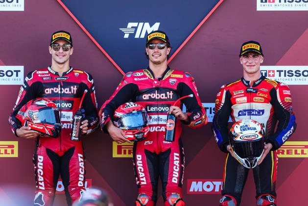 World Superbikes Estoril Round 2026 - Day 2 Nicolo Bulega of Italy rides for the Aruba.it Racing - Ducati WorldSBK Team during the 2026 World Superbike Estoril Round at Circuito do Estoril in Cascais, Portugal, on October 10, 2026. Estoril Lisboa Portugal  Copyright: xMiguelxReisx originalFilename:reis-notitle261010_npH4F.jpg