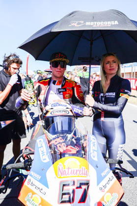 World Superbikes Estoril Round 2026 - Day 2 Alberto Surra of Italy rides for the Motocorsa Racing WorldSBK Team during the 2026 World Superbike Estoril Round at Circuito do Estoril in Cascais, Portugal, on October 10, 2026. Estoril Lisboa Portugal  Copyright: xMiguelxReisx originalFilename:reis-notitle261010_nphv3.jpg