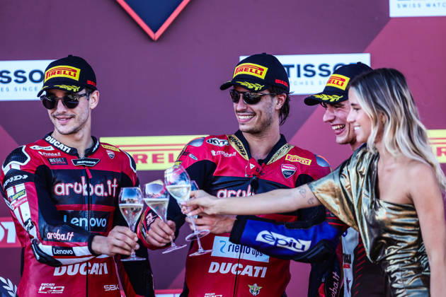 World Superbikes Estoril Round 2026 - Day 2 Nicolo Bulega of Italy rides for the Aruba.it Racing - Ducati WorldSBK Team during the 2026 World Superbike Estoril Round at Circuito do Estoril in Cascais, Portugal, on October 10, 2026. Estoril Lisboa Portugal  Copyright: xMiguelxReisx originalFilename:reis-notitle261010_npL8B.jpg