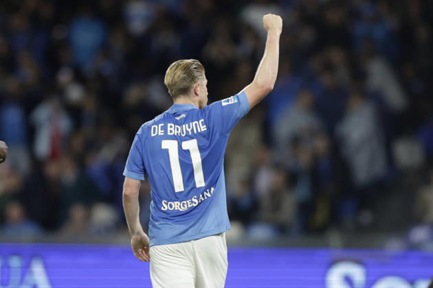 Serie a football match SSC Napoli vs Frosinone Napoli s Belgian midfielder Kevin De Bruyne celebrates after scoring a goal of 1-0 during the Serie A football match between SSC Napoli vs Frosinone at the Diego Armando Maradona Stadium in Naples, southern Italy, on October 10, 2026. _BPH8151 Copyright: xAntonioxBalascox