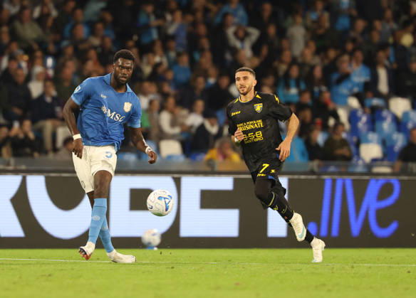 October 10, 2026, Napoli, Campania, ITALIA: Benoit Badiashile of SSC Napoli during the 2026 27 Serie A match between SSC Napoli and FC Frosinone, played on October 10, 2026, at the Stadio Diego Armando Maradona in Naples Serie A Football Match Ã¢â‚¬ 2026 27 Season: Napoli Vs. Frosinone  - ZUMAs236 20261010_aap_s236_019 Copyright: xFabioxSassox