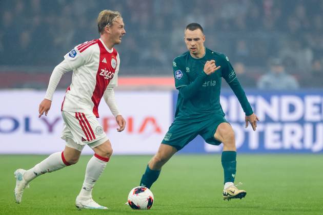 AMSTERDAM , 10-09-2026 , JohanCruyff Arena , season 2026 2027 , Dutch Eredivisie football , Match between Ajax and NEC Nijmegen , picture shows Ajax player Julian Brandt dribbles with the ball Ajax - NEC  x208126184x Copyright: