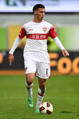 Paderborn, Home-Deluxe-Arena, 10.10.26, GER, Herren, 1.Bundesliga, Saison 2026-2027, SC Paderborn 07 - VfB Stuttgart Bild: Bilal EL KHANNOUSS (Stuttgart) DFL regulations prohibit any use of photographs as image sequences and or quasi-video. Nordrhein-Westfalen Deutschland