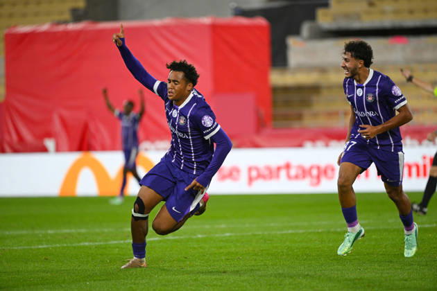 FOOTBALL : AS Monaco VS Toulouse FC - Ligue 1 McDonald s - 10 10 2026 Joy Toulouse FC - Goal Sion Oppong - Ligue 1 McDonald s match between AS Monaco and Toulouse Football Club on October 10, 2026 at the Louis II Stadium in Monaco. MonacoMonaco  Copyright: xWilliamxCannarellax