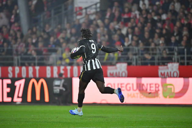 Stade Brestois 29 v Angers SCO - Ligue 1 McDonald s 2026 2027 Prosper PETER pf Angers celebrate after scores during Ligue 1 McDonald s match between Brest and Angers at Stade Francis-Le Ble on October 10, 2026 in Brest, France. Brest France  Copyright: xIconxSportx 776573329