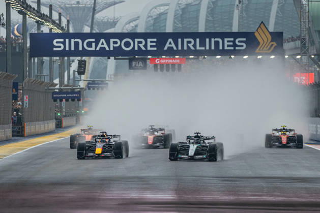 FORMULE 1 : Grand Prix de Singapour - 10 10 2026 63 George Russell (GBR) Mercedes-AMG PETRONAS Formula One Team (DEU) Mercedes W17 Mercedes, during the Formula 1 Singapore Grand Prix at the Marina Bay Street Circuit, Round 18 of the 2026 FIA Formula 1 World Championship, WM, Weltmeisterschaft 9-11 October 2026, Singapore (SGP). SINGAPORESingapore Copyright: xIANxBUNDEYx xMPSxAGENCYx x